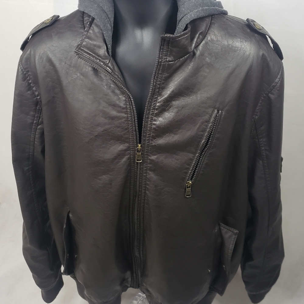 Urban Republic Leather Bomber Jacket